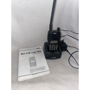 Alinco DJ-175T VHF FM Transceiver Ham Radio Battery Base Tested Manual Cord